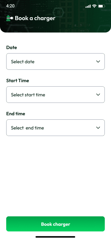 The ChargeEasy booking flow