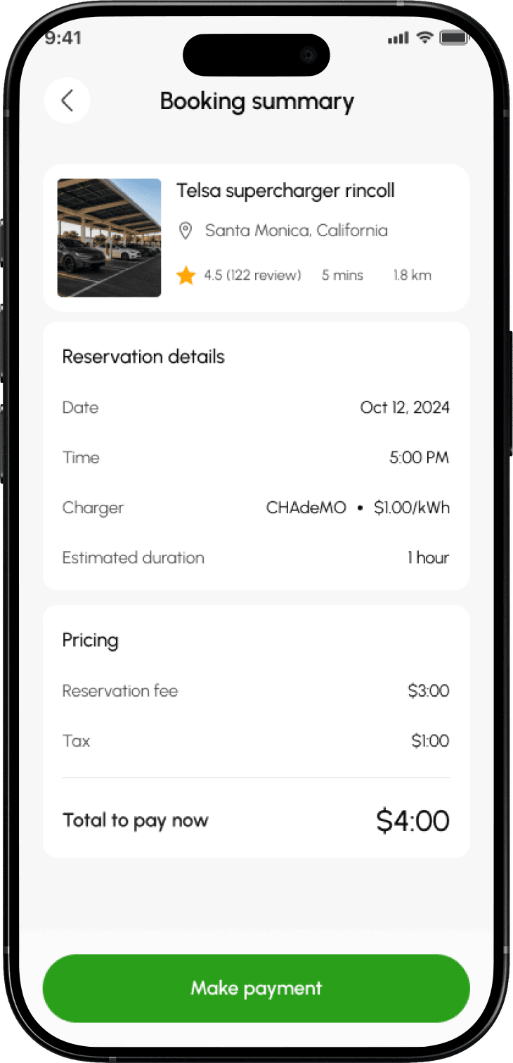 The redesigned reservation confirmation