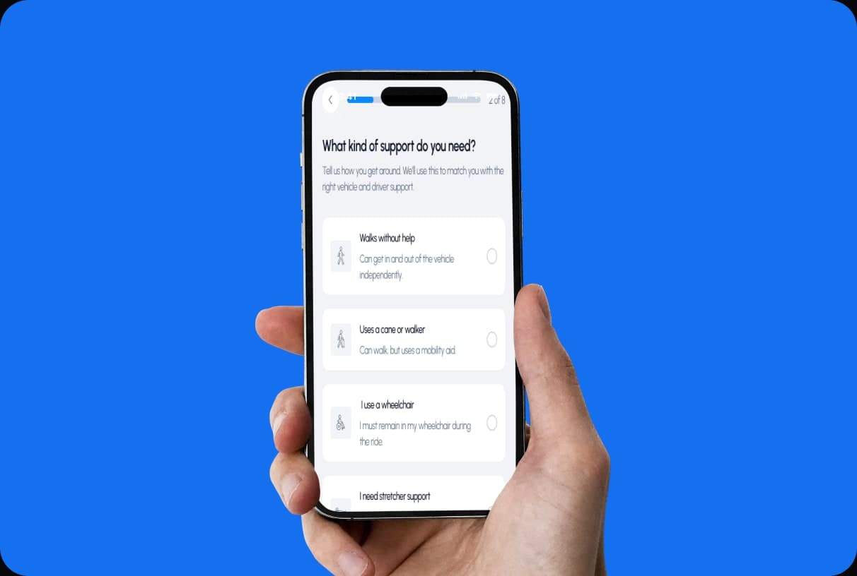 A Rove Now support screen shown on a phone held in a hand
