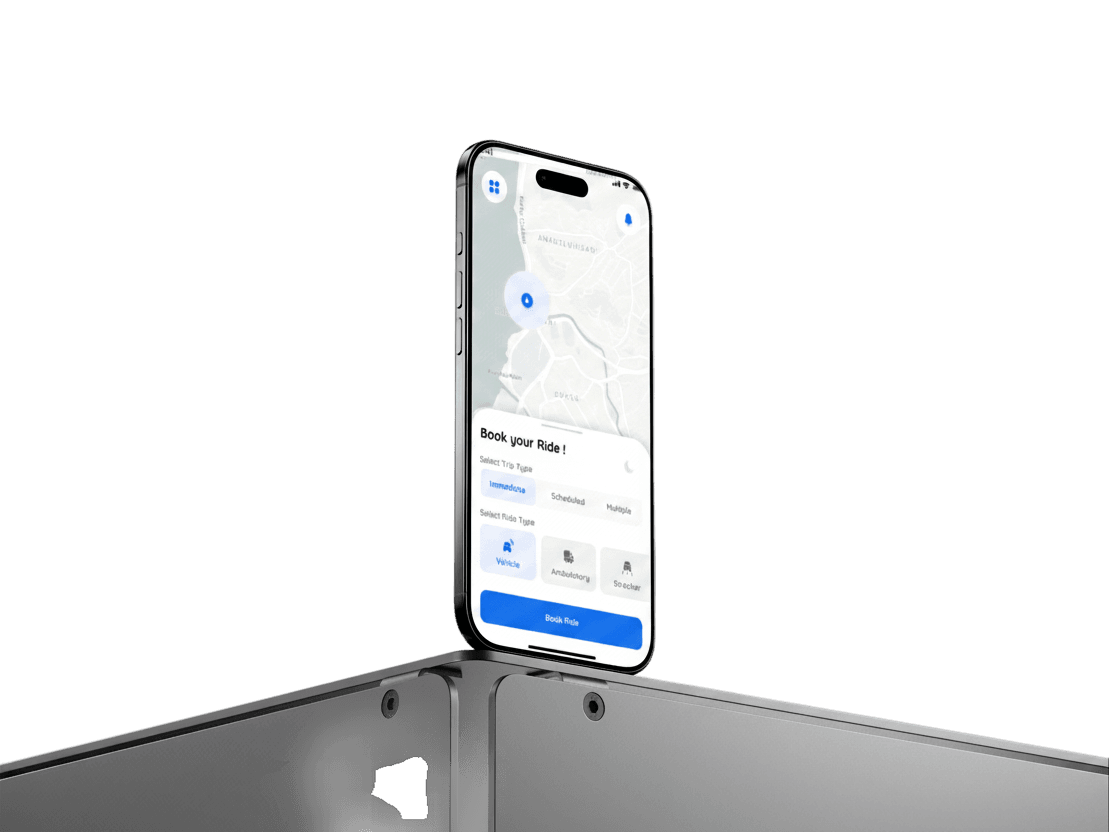 The Rove Now ride booking screen on a phone