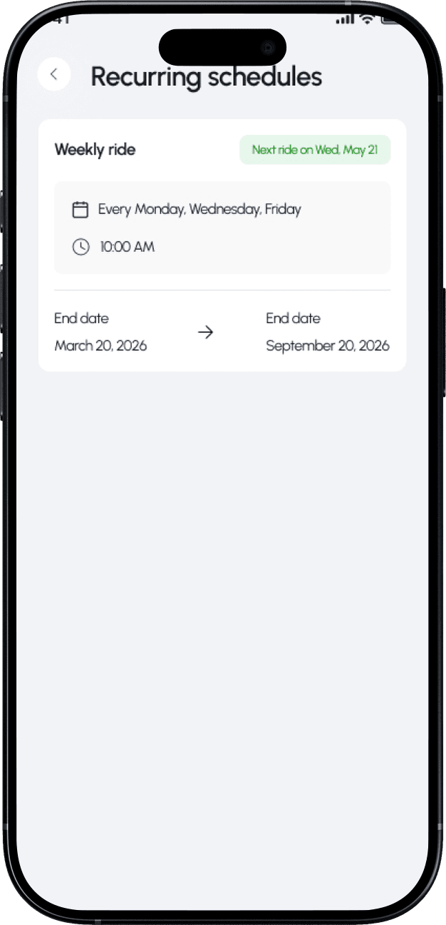 Managing an existing recurring schedule