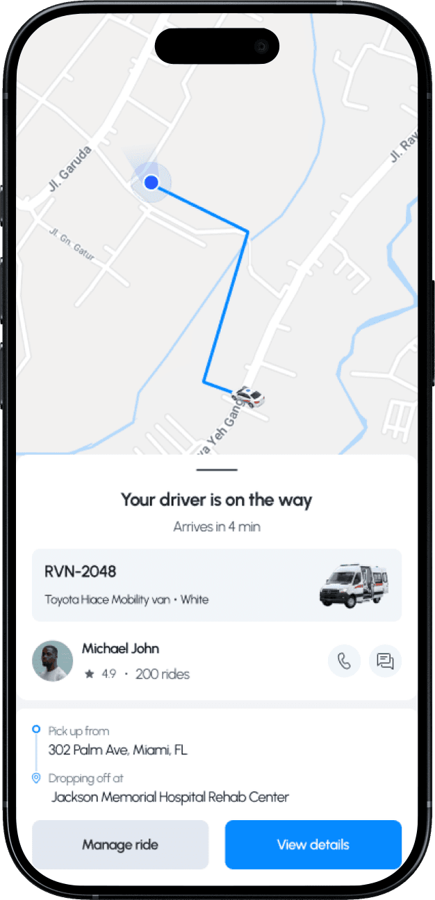 Live arrival progress for a patient