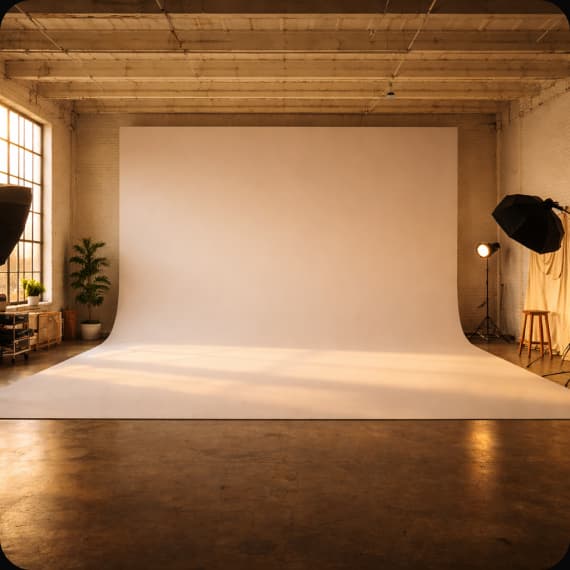 An empty photography studio